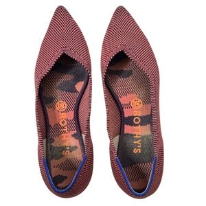 Rothys Womens The Point Retired Rose Double Stitch Flats Sz 8.5 Comfy Washable